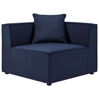 Saybrook 3-Piece Outdoor Patio Upholstered Sectional Sofa in Navy by Modway (4379)
