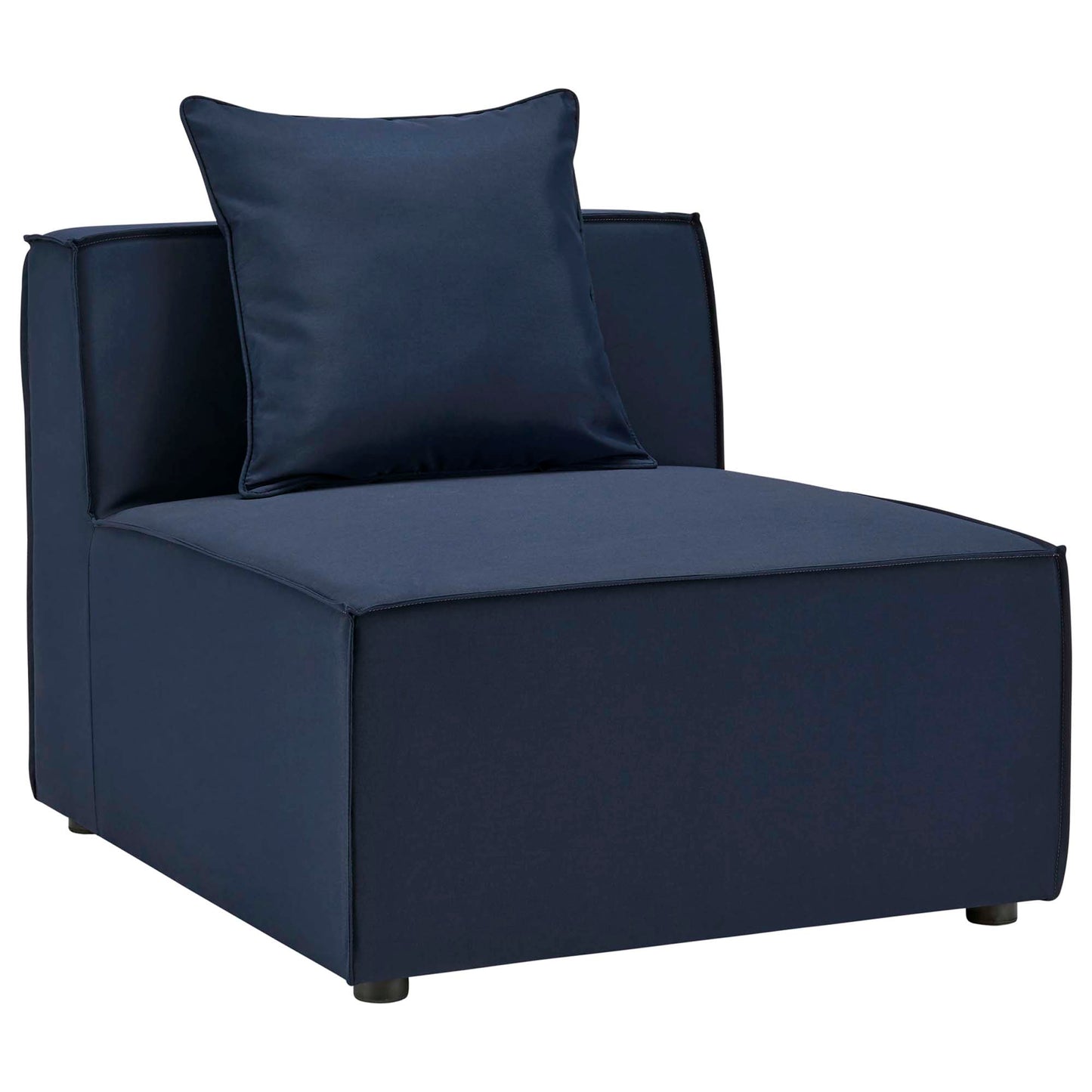 Saybrook 3-Piece Outdoor Patio Upholstered Sectional Sofa in Navy by Modway (4379)