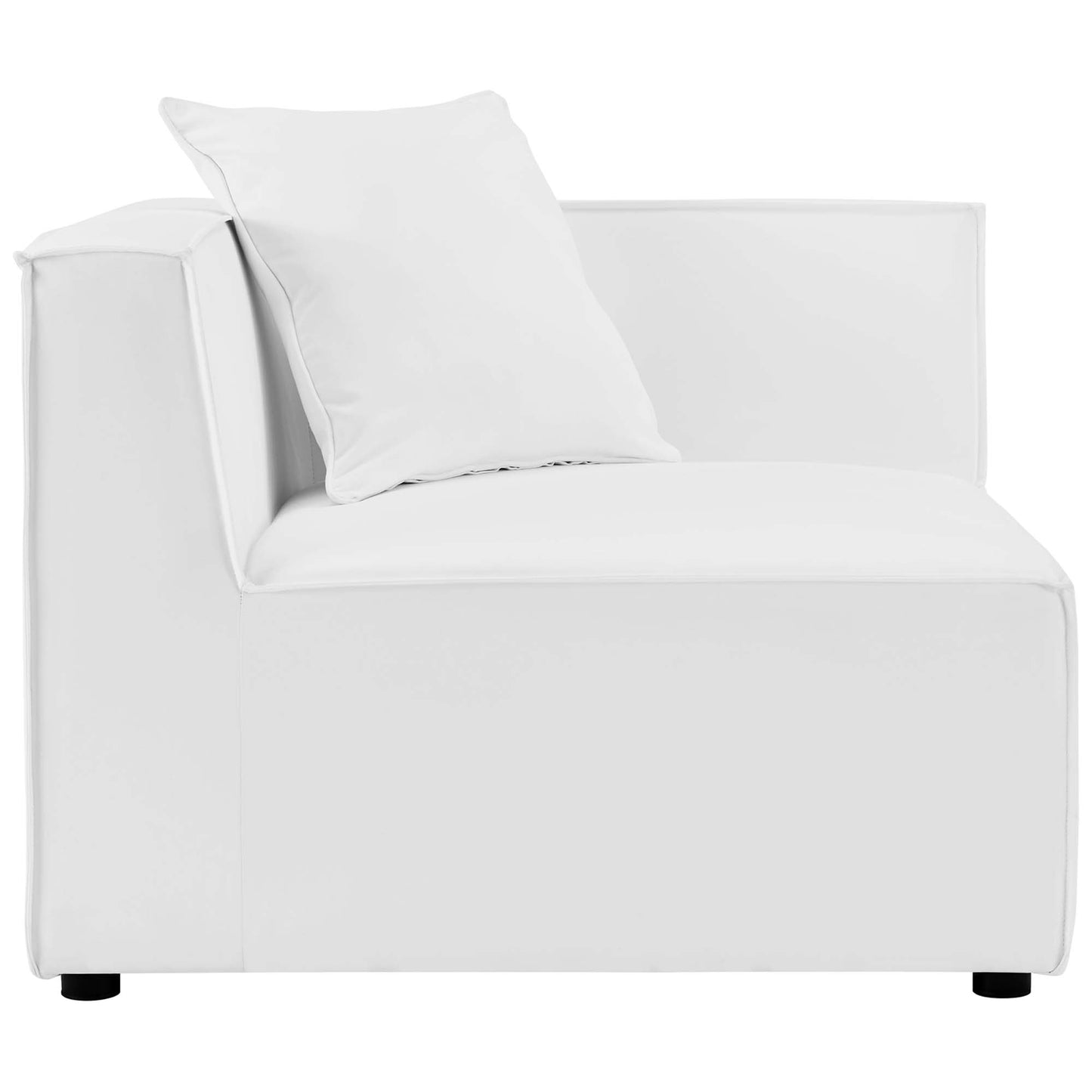 Saybrook 3-Piece Outdoor Patio Upholstered Sectional Sofa in White by Modway (4379)