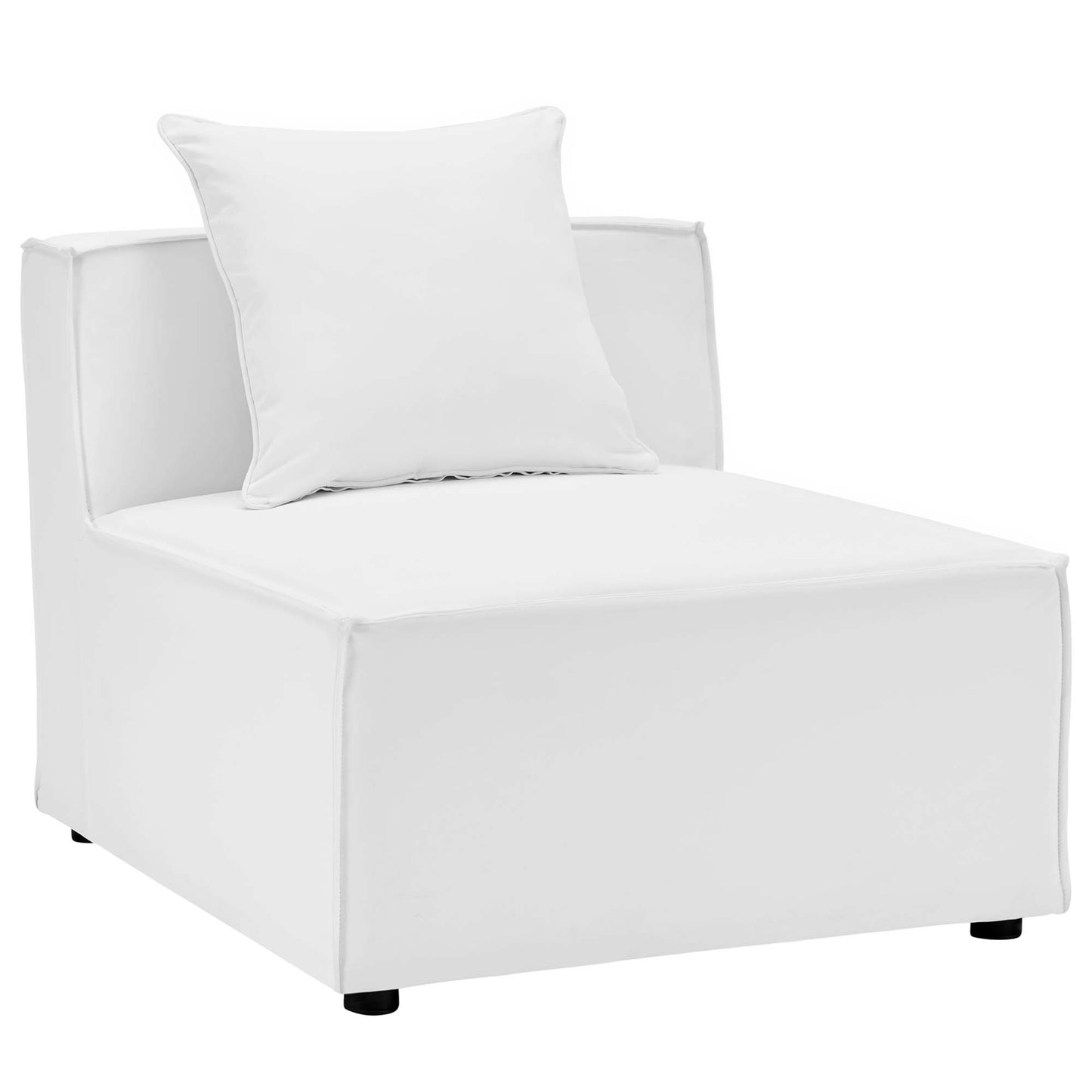Saybrook 3-Piece Outdoor Patio Upholstered Sectional Sofa in White by Modway (4379)
