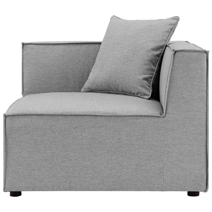 Saybrook 5-Piece Outdoor Patio Upholstered Sectional Sofa in Gray by Modway (4382)