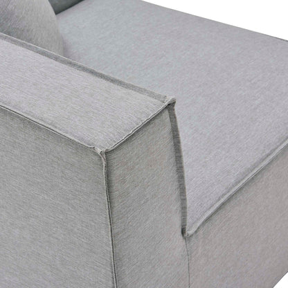 Saybrook 5-Piece Outdoor Patio Upholstered Sectional Sofa in Gray by Modway (4382)