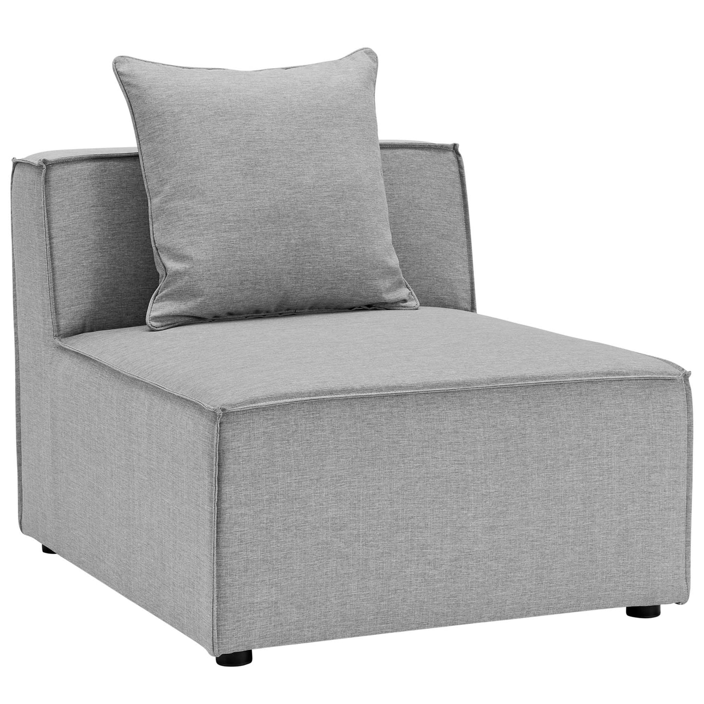 Saybrook 5-Piece Outdoor Patio Upholstered Sectional Sofa in Gray by Modway (4382)