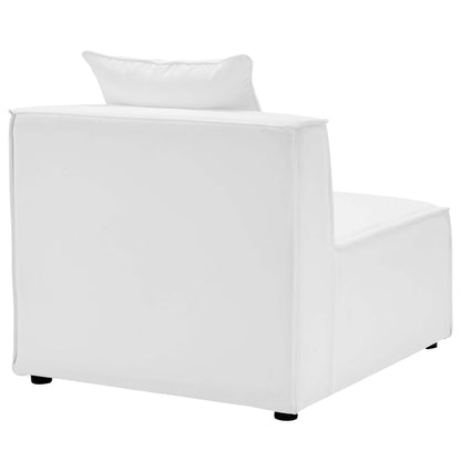 Saybrook 6-Piece Outdoor Patio Upholstered Sectional Sofa in White by Modway (4383)