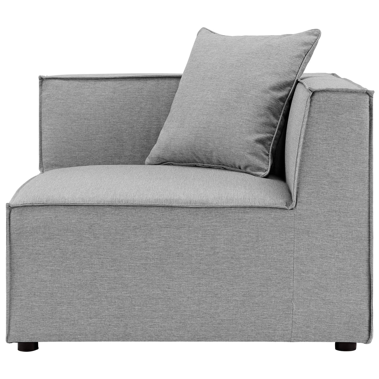 Saybrook 6-Piece Outdoor Patio Upholstered Sectional Sofa in Gray by Modway (4385)
