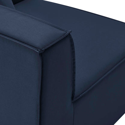 Saybrook 6-Piece Outdoor Patio Upholstered Sectional Sofa in Navy by Modway (4385)