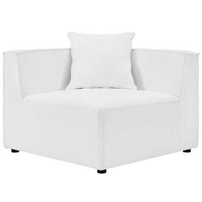 Saybrook 6-Piece Outdoor Patio Upholstered Sectional Sofa in White by Modway (4386)