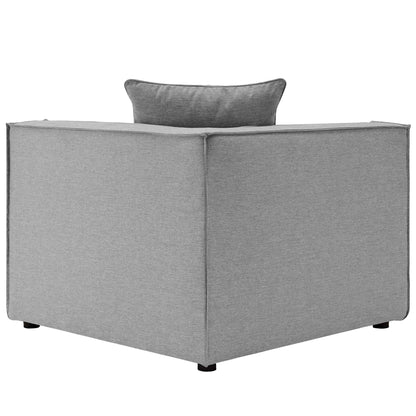 Saybrook 7-Piece Outdoor Patio Upholstered Sectional Sofa in Gray by Modway (4387)