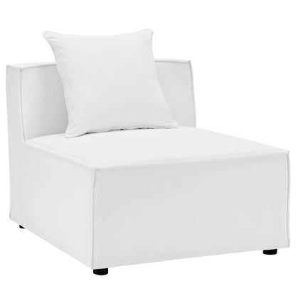 Saybrook 8-Piece Outdoor Patio Upholstered Sectional Sofa in White by Modway (4388)