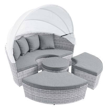 Scottsdale Canopy Outdoor Patio Daybed in Light Gray Gray by Modway (4442)