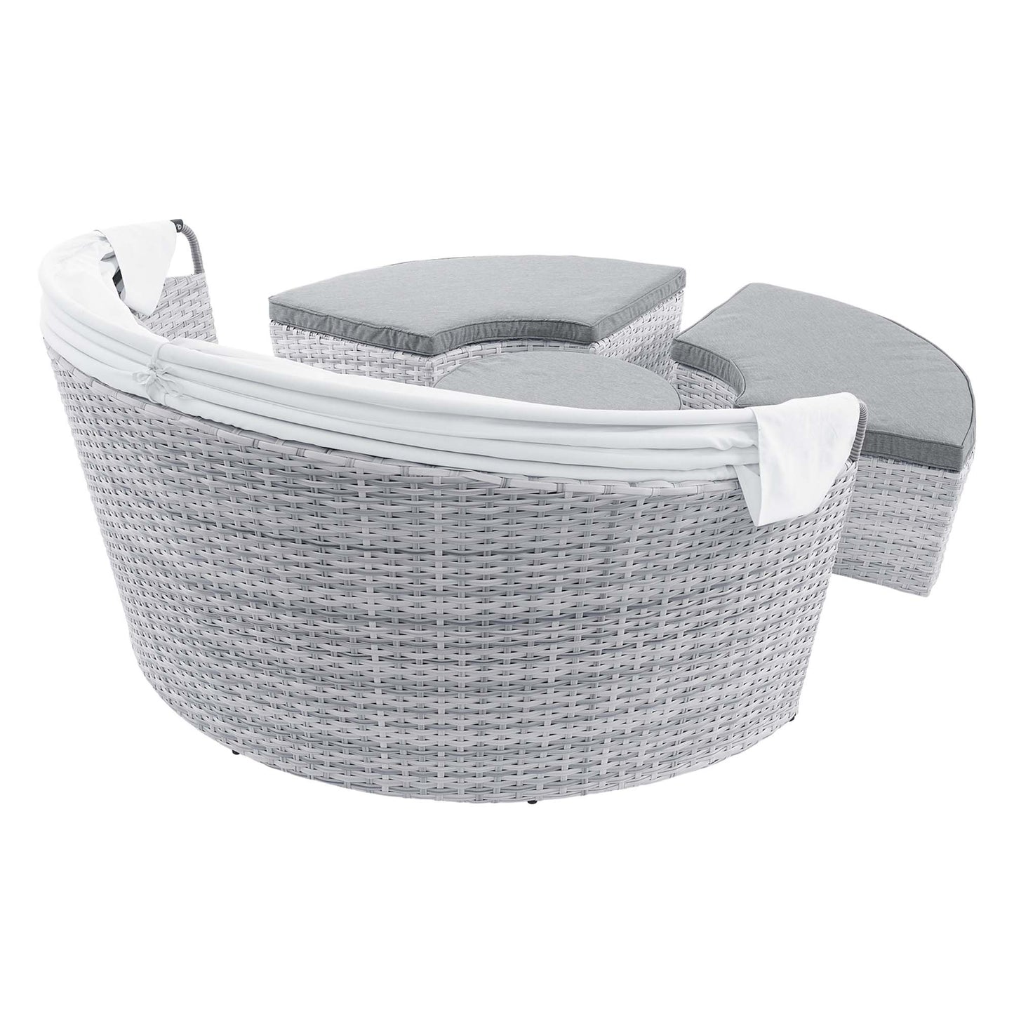 Scottsdale Canopy Outdoor Patio Daybed in Light Gray Gray by Modway (4442)