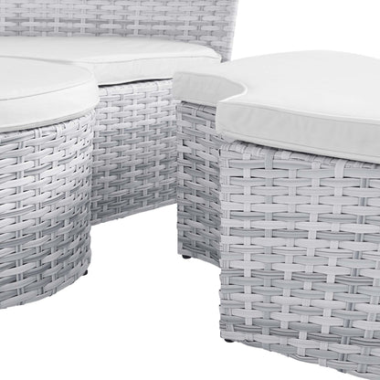 Scottsdale Canopy Outdoor Patio Daybed in Light Gray White by Modway (4442)