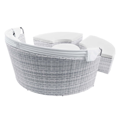 Scottsdale Canopy Outdoor Patio Daybed in Light Gray White by Modway (4442)