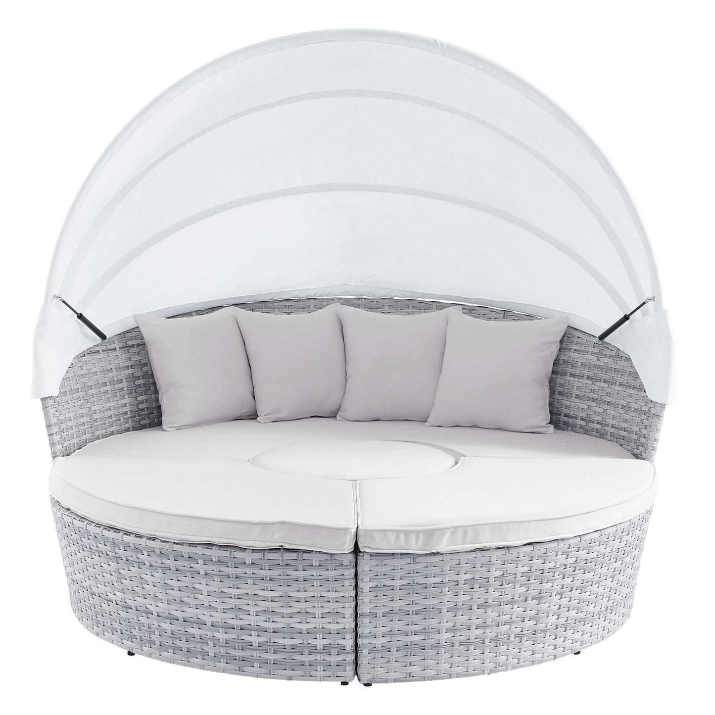 Scottsdale Canopy Outdoor Patio Daybed in Light Gray White by Modway (4442)