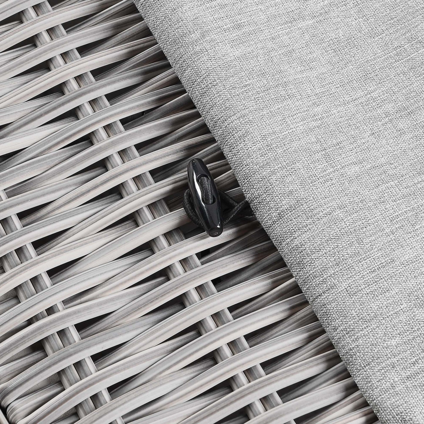 Conway Outdoor Patio Wicker Rattan Ottoman in Light Gray Gray by Modway (4839)