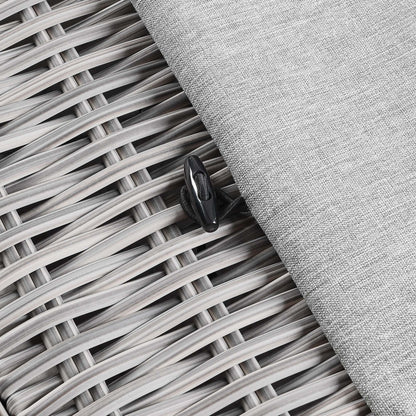 Conway Outdoor Patio Wicker Rattan Ottoman in Light Gray Gray by Modway (4839)