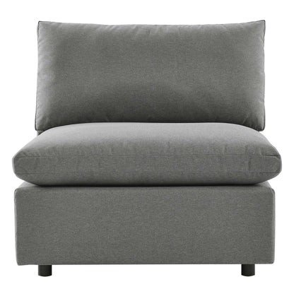 Commix Overstuffed Outdoor Patio Armless Chair in Charcoal by Modway (4902)