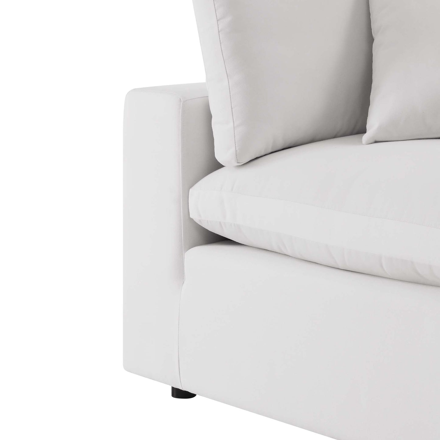 Commix Overstuffed Outdoor Patio Armless Chair in White by Modway (4902)