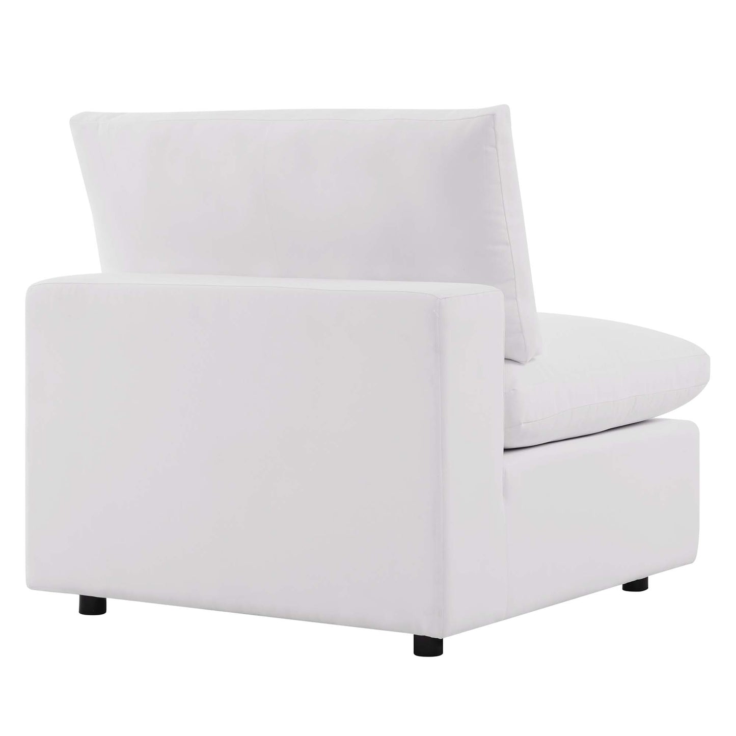 Commix Overstuffed Outdoor Patio Armless Chair in White by Modway (4902)