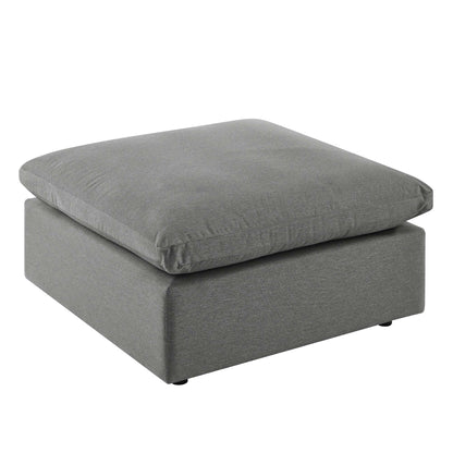 Commix Overstuffed Outdoor Patio Ottoman in Charcoal by Modway (4903)