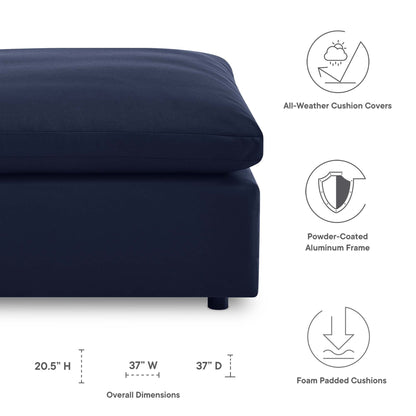 Commix Overstuffed Outdoor Patio Ottoman in Navy by Modway (4903)