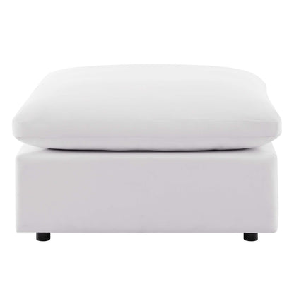 Commix Overstuffed Outdoor Patio Ottoman in White by Modway (4903)