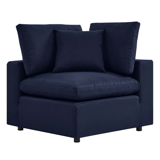 Commix Overstuffed Outdoor Patio Corner Chair in Navy by Modway (4904)