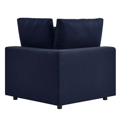 Commix Overstuffed Outdoor Patio Corner Chair in Navy by Modway (4904)