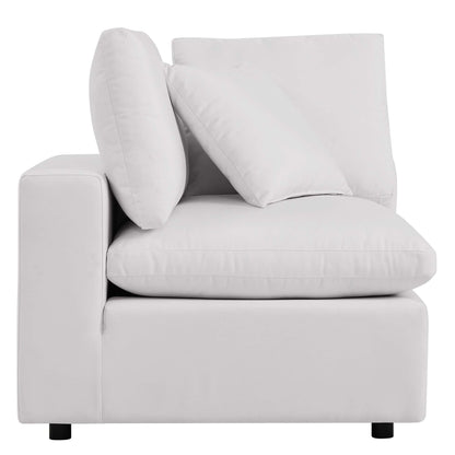 Commix Overstuffed Outdoor Patio Corner Chair in White by Modway (4904)