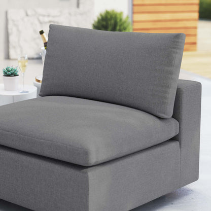 Commix Sunbrella Outdoor Patio Armless Chair in Gray by Modway (4905)
