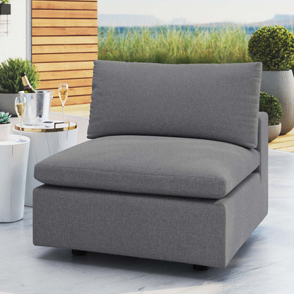 Commix Sunbrella Outdoor Patio Armless Chair in Gray by Modway (4905)