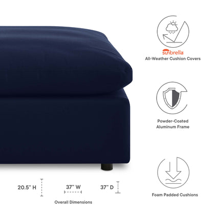 Commix Sunbrella Outdoor Patio Ottoman in Navy by Modway (4906)