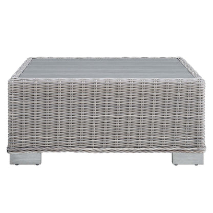 Conway 5-Piece Outdoor Patio Wicker Rattan Furniture Set in Light Gray Navy by Modway (5097)
