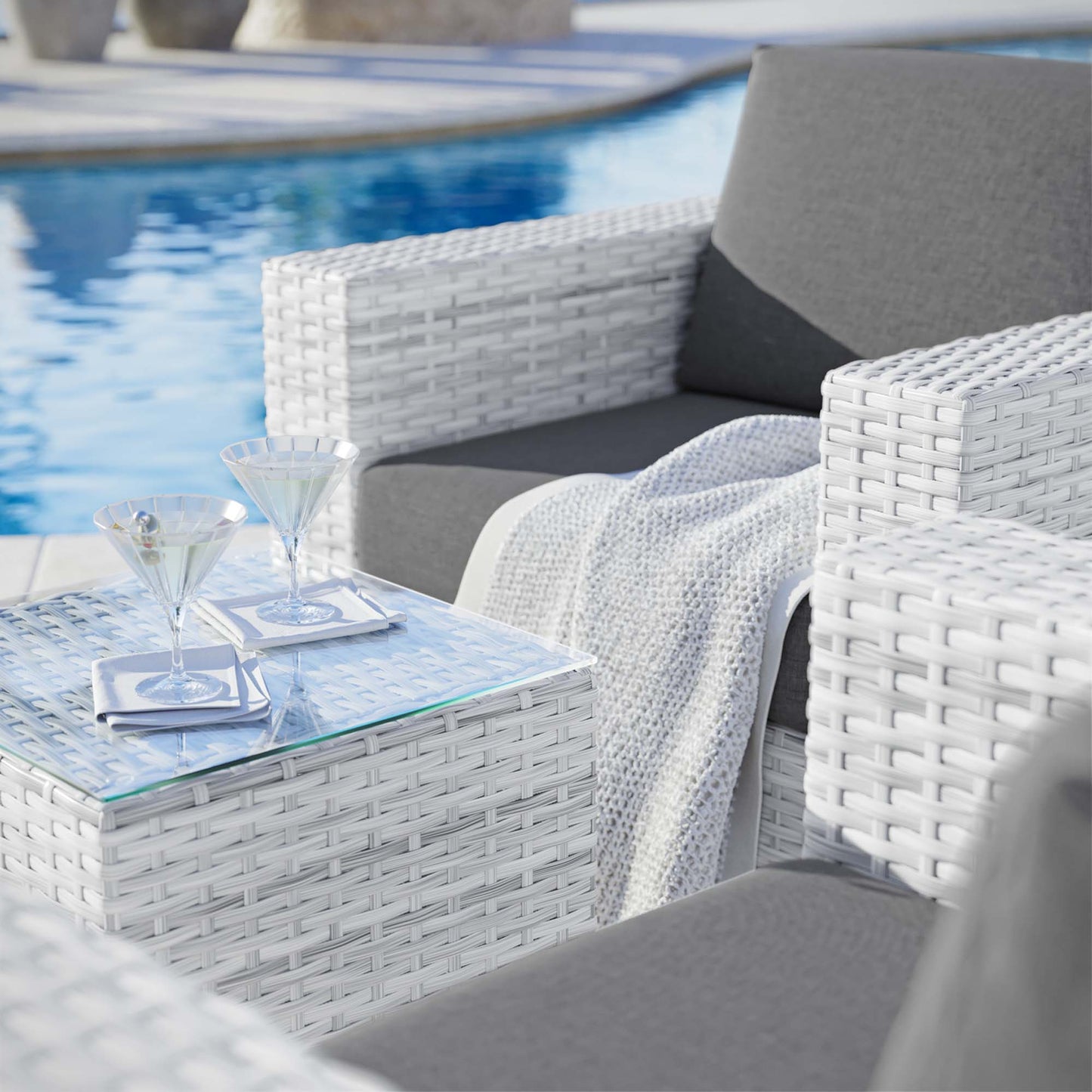 Convene 3-Piece Outdoor Patio Set in Light Gray Charcoal by Modway (EEI-5444)