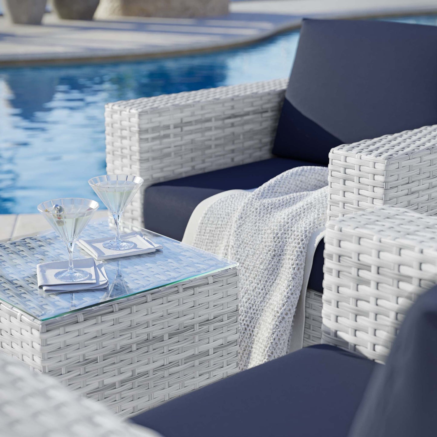 Convene 3-Piece Outdoor Patio Set in Light Gray Navy by Modway (EEI-5444)