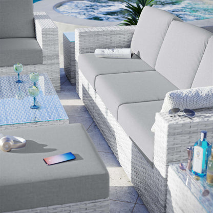 Convene 6-Piece Outdoor Patio Set in Light Gray Gray by Modway (EEI-5449)