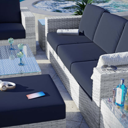 Convene 6-Piece Outdoor Patio Set in Light Gray Navy by Modway (EEI-5449)