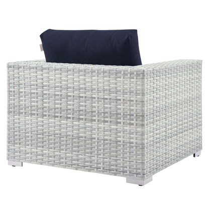 Convene 4-Piece Outdoor Patio Set in Light Gray Navy by Modway (EEI-5451)