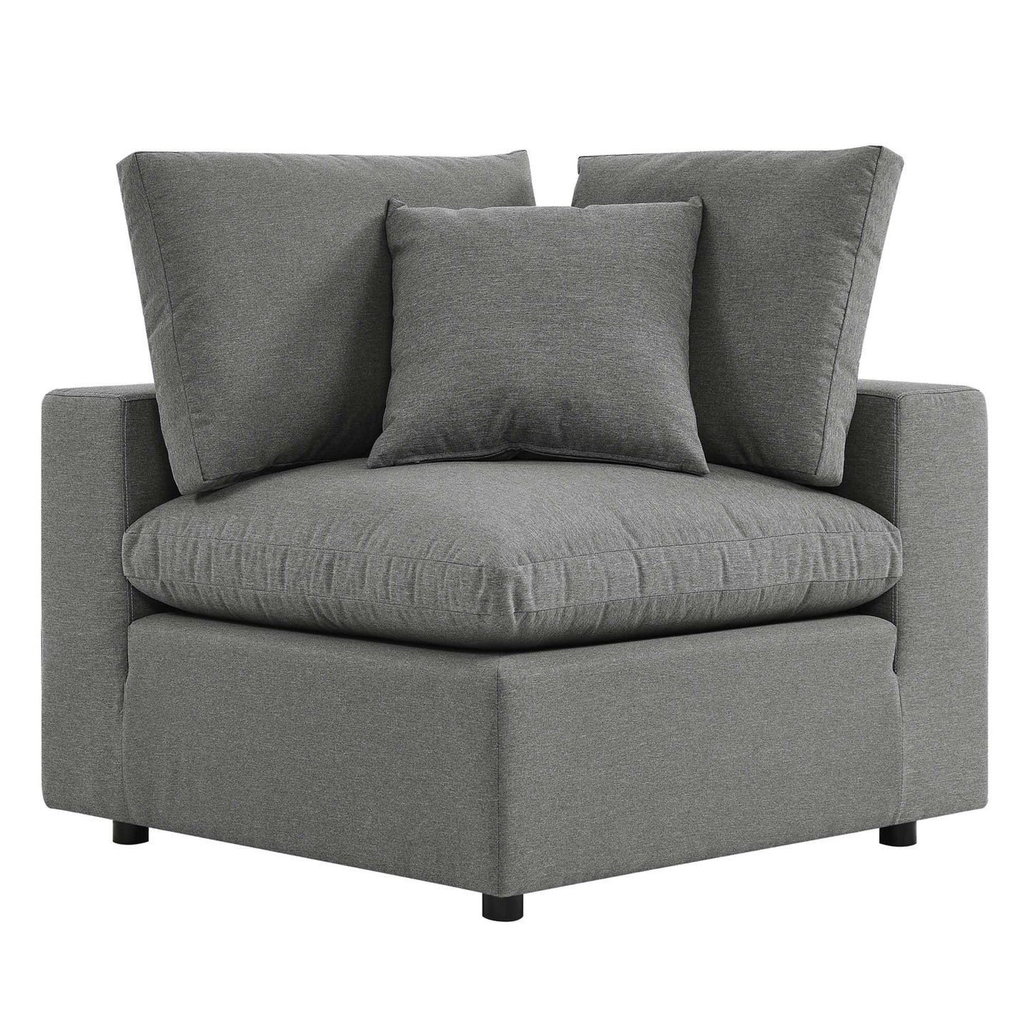 Commix Overstuffed Outdoor Patio Loveseat in Charcoal by Modway (5576)