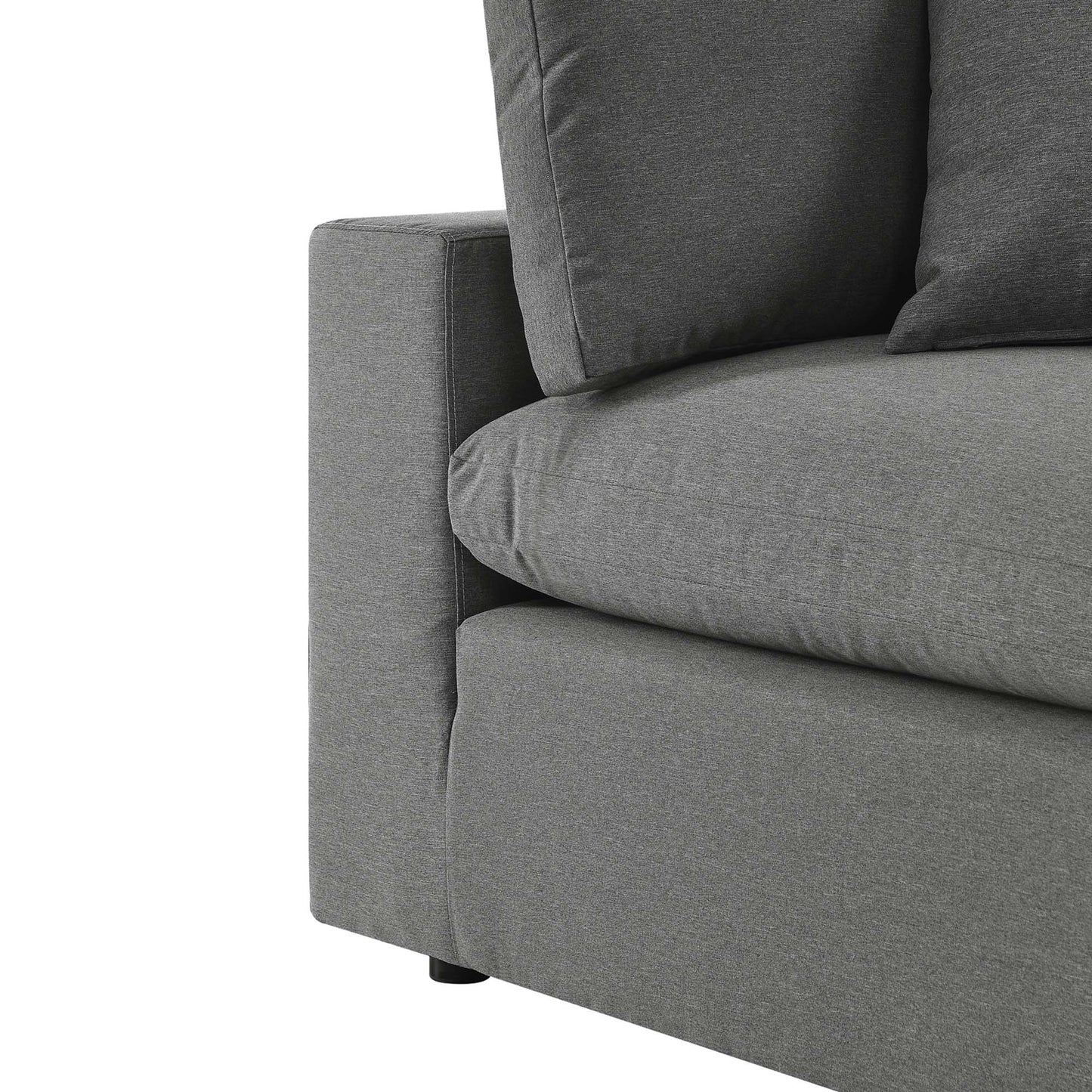Commix Overstuffed Outdoor Patio Loveseat in Charcoal by Modway (5576)