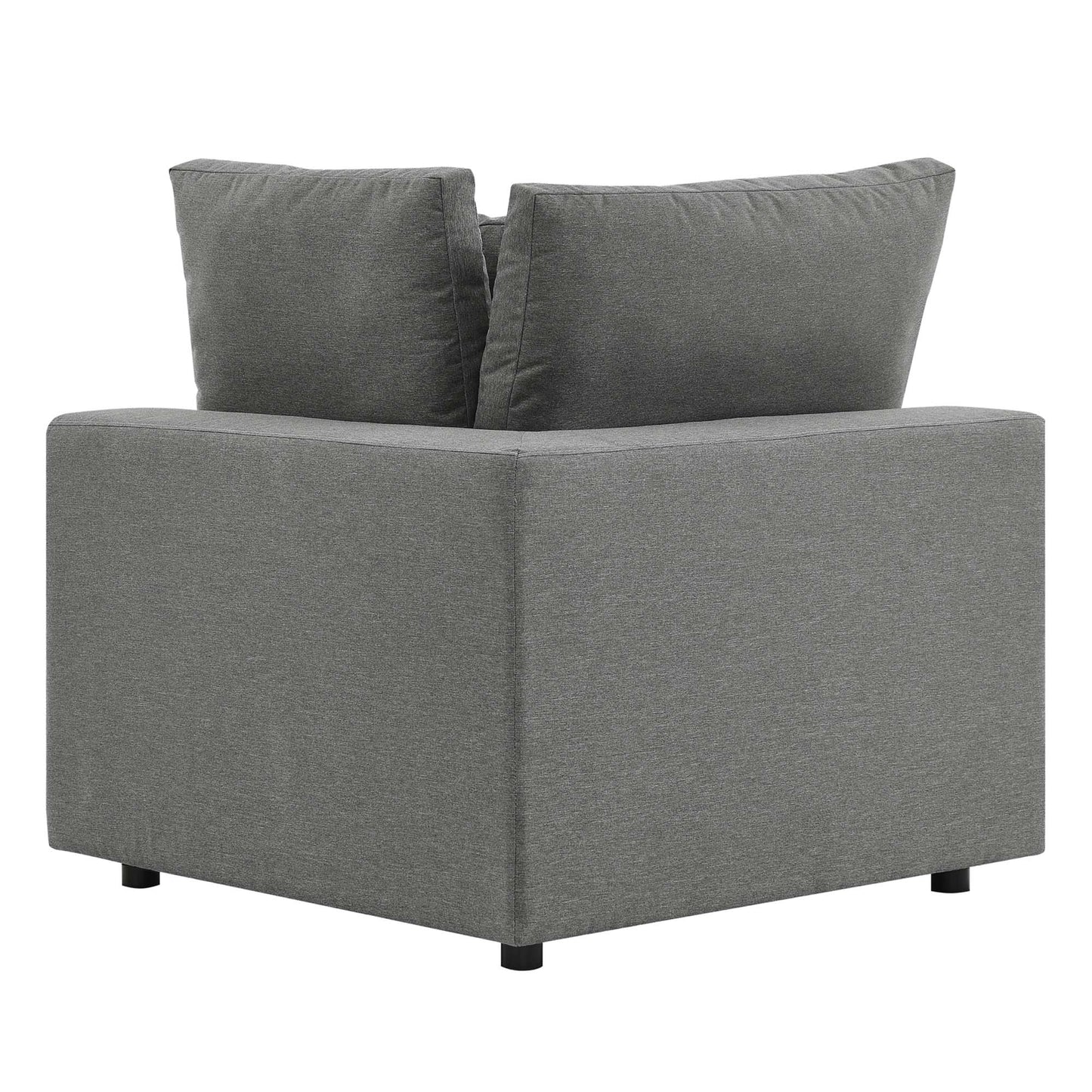Commix Overstuffed Outdoor Patio Loveseat in Charcoal by Modway (5576)