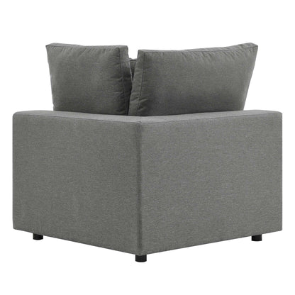 Commix Overstuffed Outdoor Patio Loveseat in Charcoal by Modway (5576)