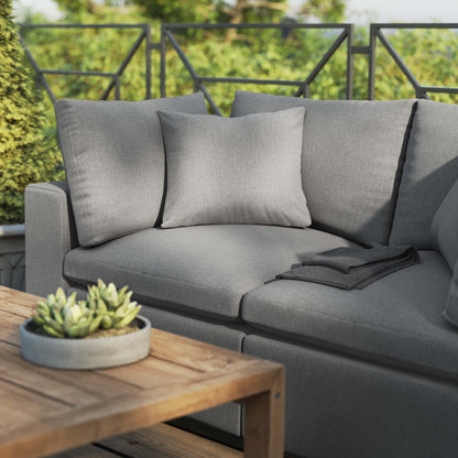 Commix Overstuffed Outdoor Patio Loveseat in Charcoal by Modway (5576)
