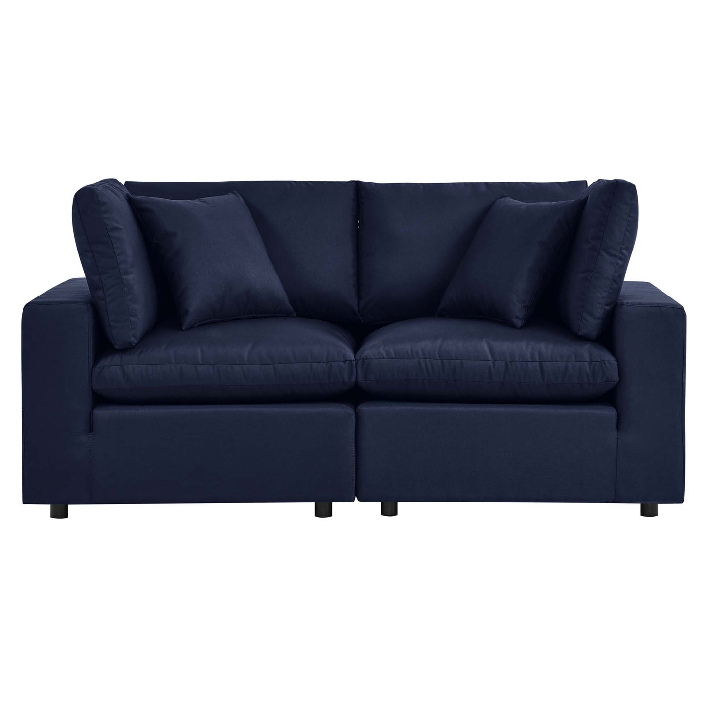 Commix Overstuffed Outdoor Patio Loveseat in Navy by Modway (5576)