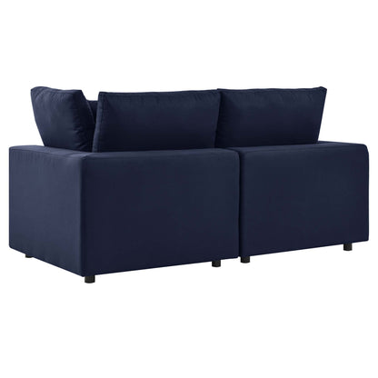 Commix Overstuffed Outdoor Patio Loveseat in Navy by Modway (5576)