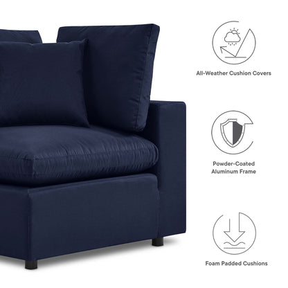 Commix Overstuffed Outdoor Patio Loveseat in Navy by Modway (5576)