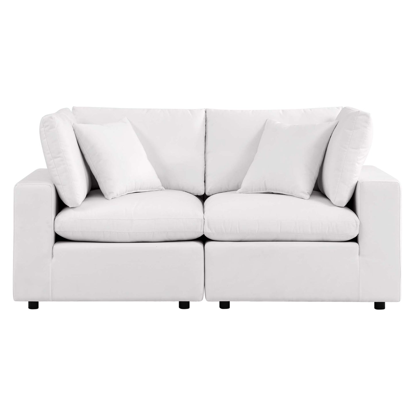 Commix Overstuffed Outdoor Patio Loveseat in White by Modway (5576)