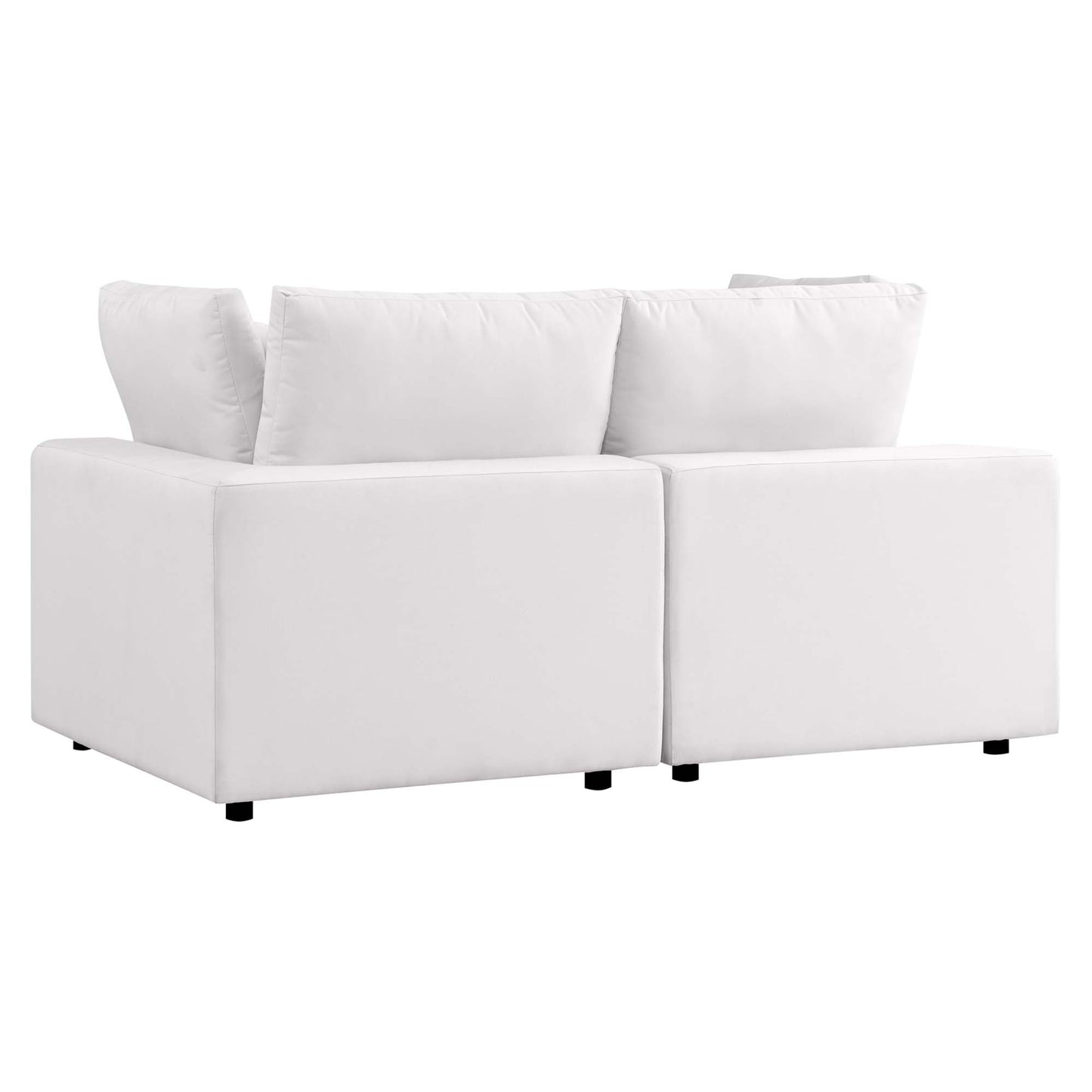 Commix Overstuffed Outdoor Patio Loveseat in White by Modway (5576)