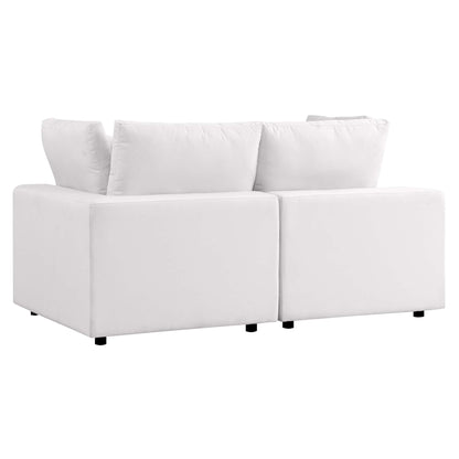 Commix Overstuffed Outdoor Patio Loveseat in White by Modway (5576)