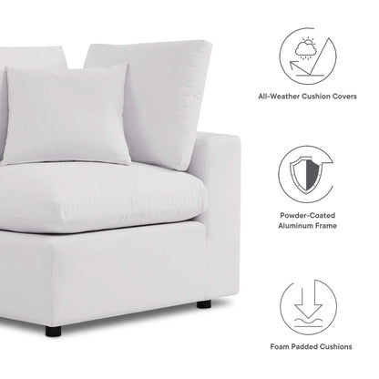 Commix Overstuffed Outdoor Patio Loveseat in White by Modway (5576)